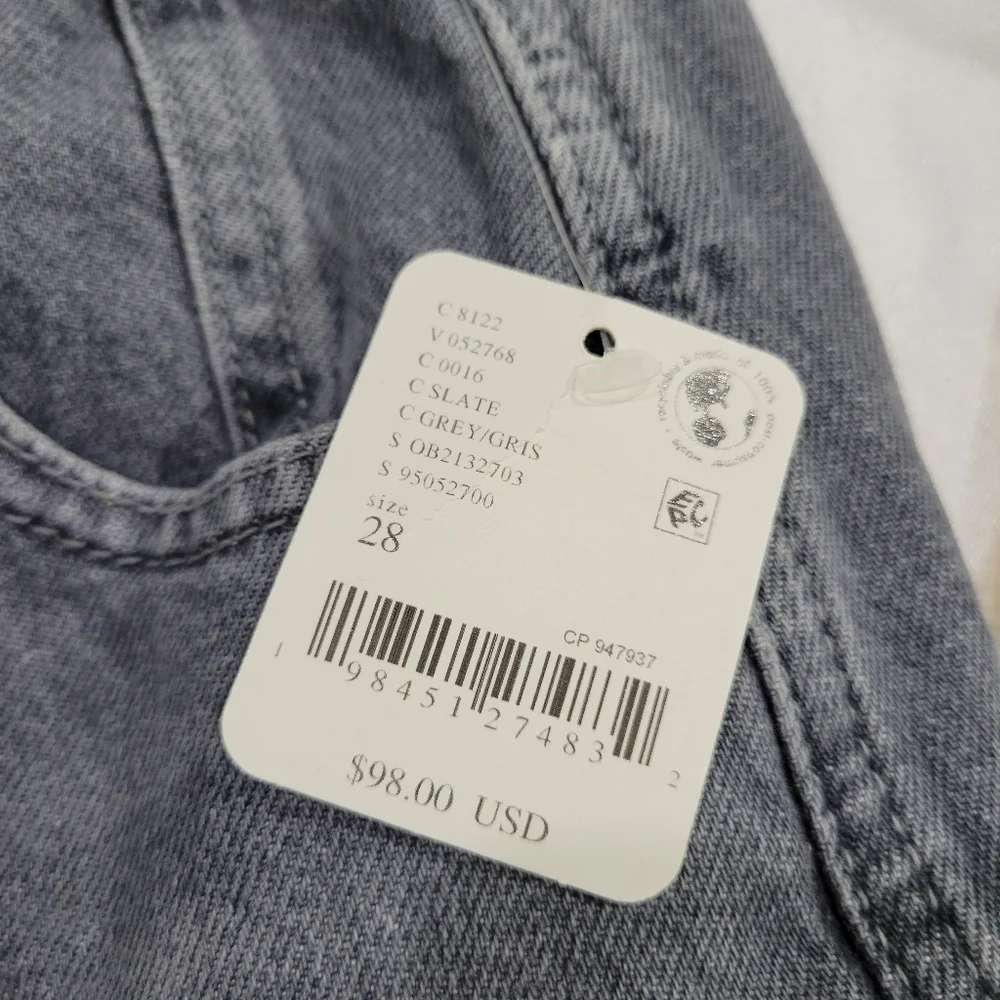 FREE PEOPLE Aster High Rise Straight Leg Jeans in Slate 28 NWT - Picture 8 of 9